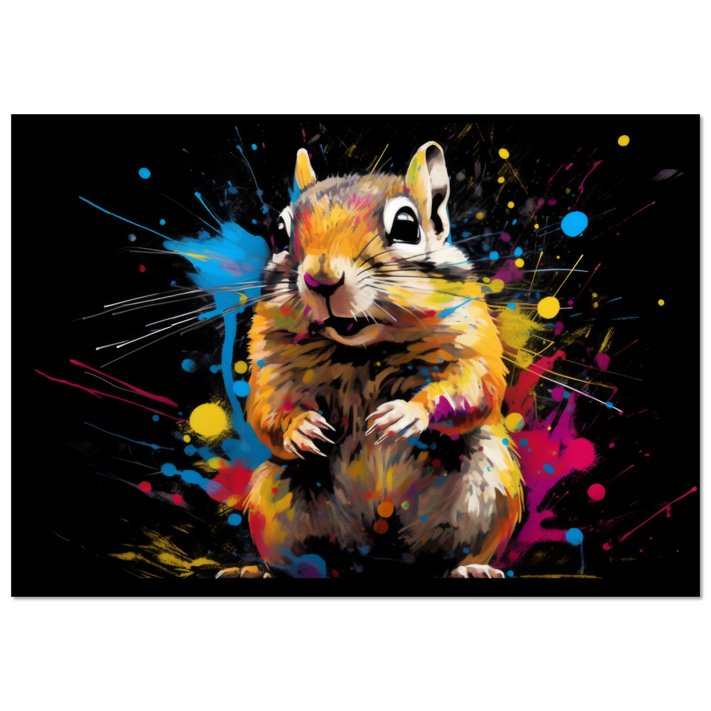 Chipmunk pop art (SQUIRREL16)