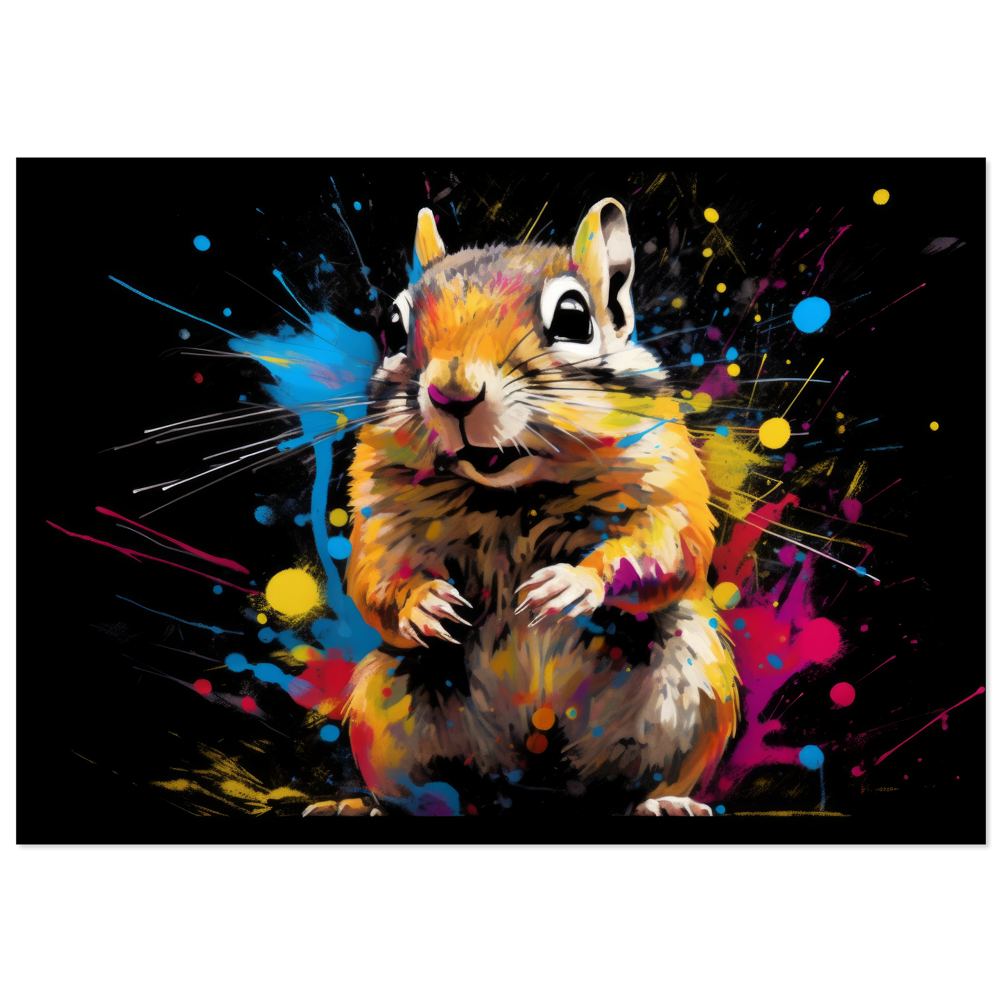 Chipmunk pop art (SQUIRREL16)