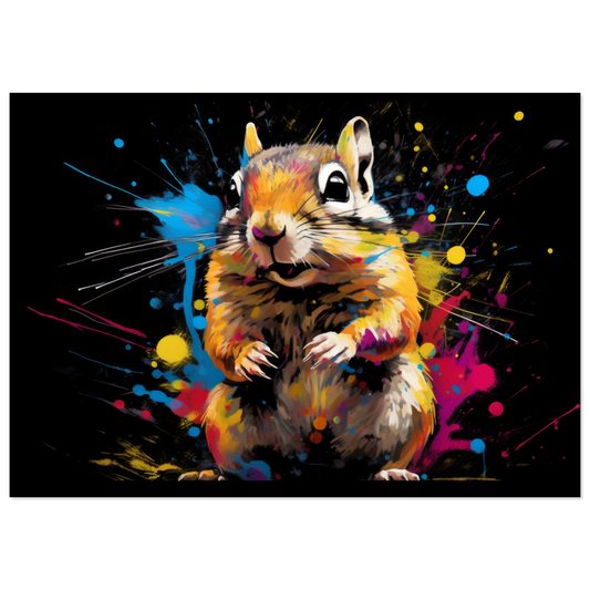 Chipmunk pop art (SQUIRREL16)
