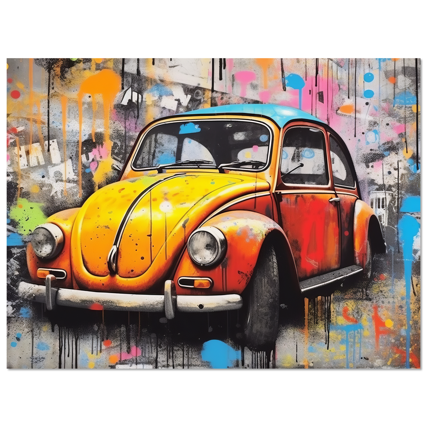 Volkswagen Beetle street art (VW02)