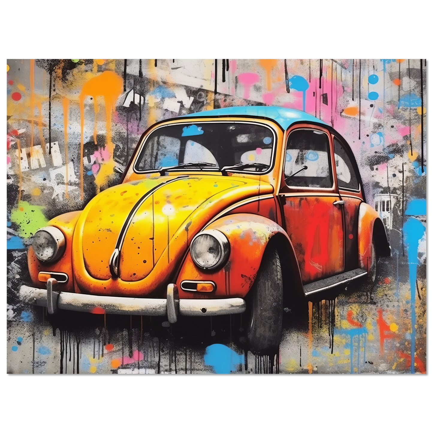 Volkswagen Beetle street art (VW02)