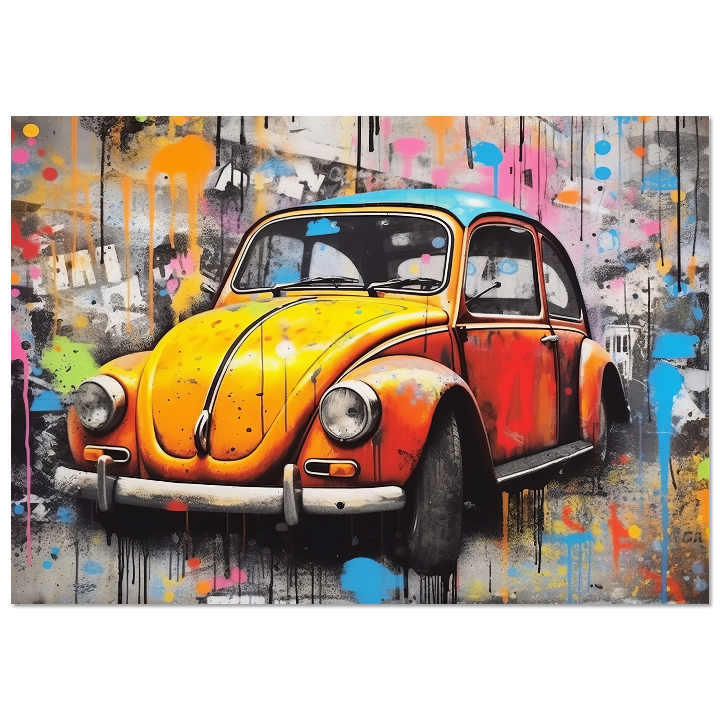 Volkswagen Beetle street art (VW02)
