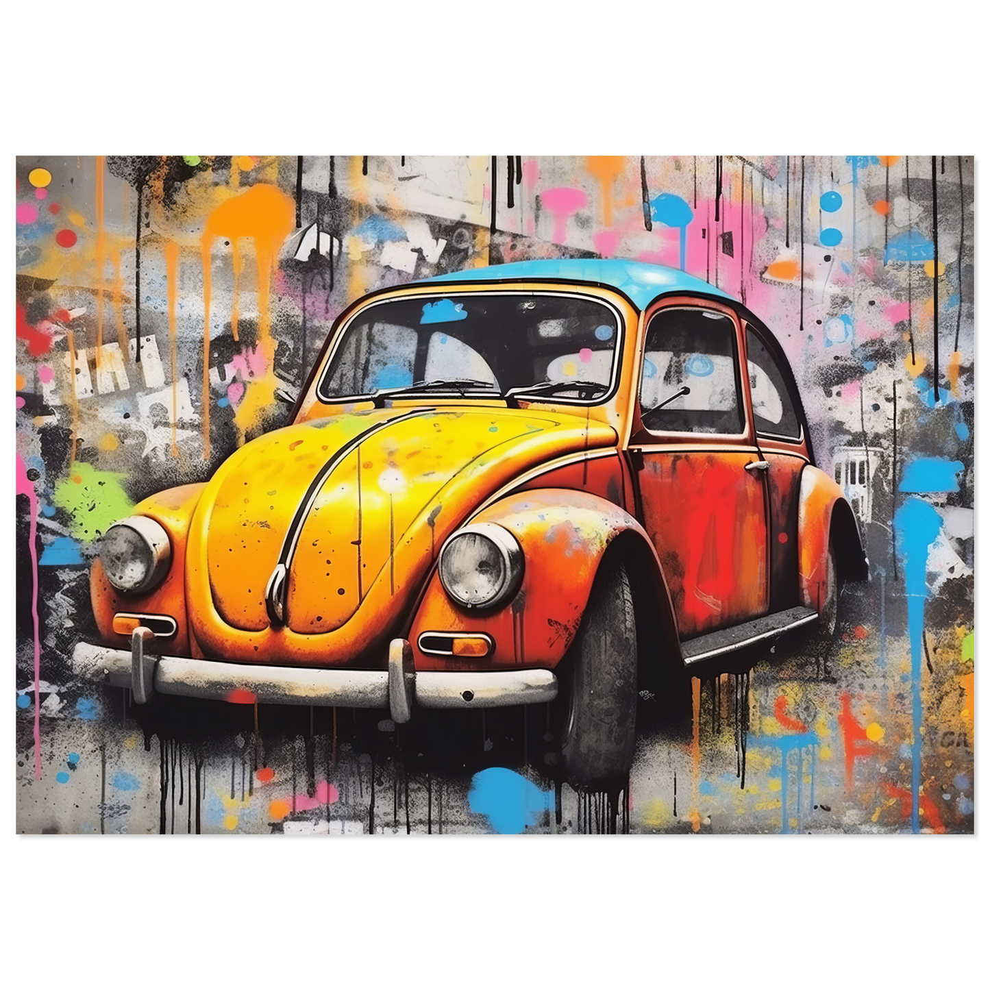 Volkswagen Beetle street art (VW02)