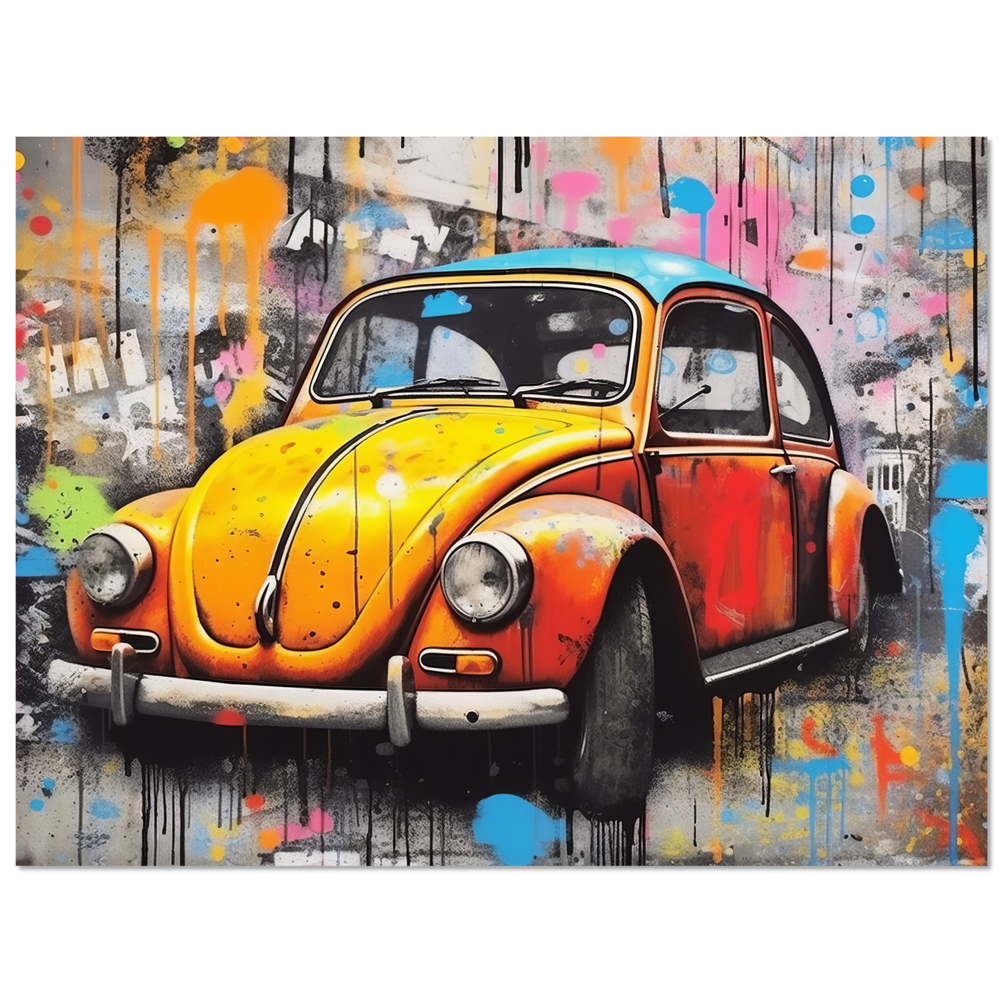 Volkswagen Beetle street art (VW02)