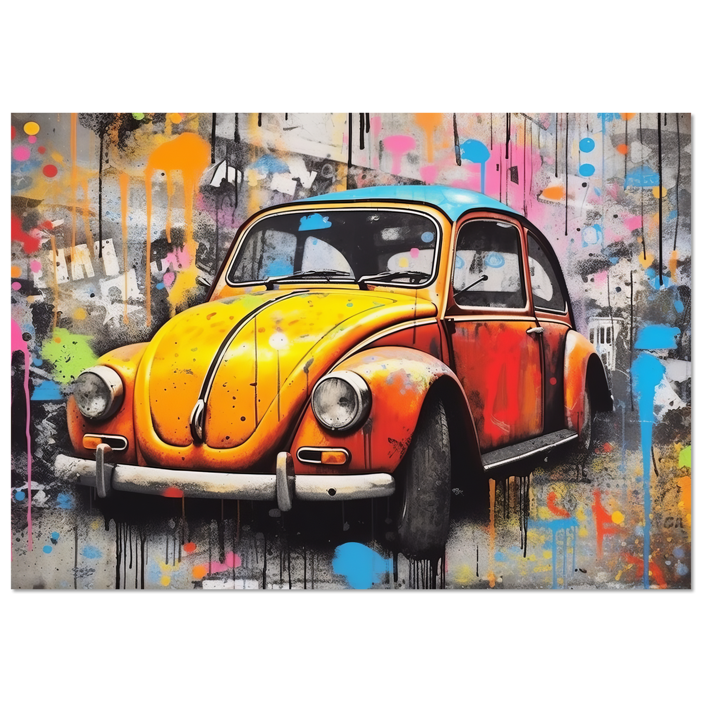 Volkswagen Beetle street art (VW02)