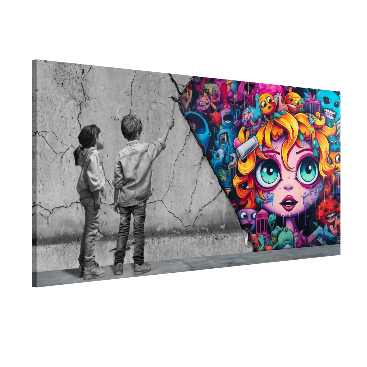 Reveal the Comic behind Wall - Panorama (WIDE01)