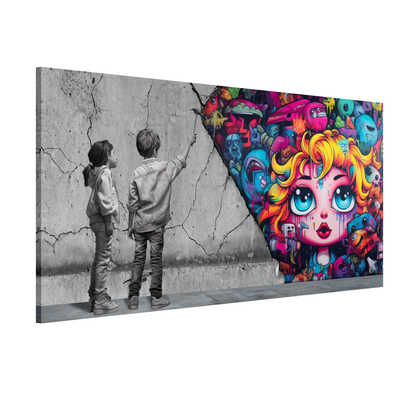Reveal the Comic behind Wall - Panorama (WIDE02)
