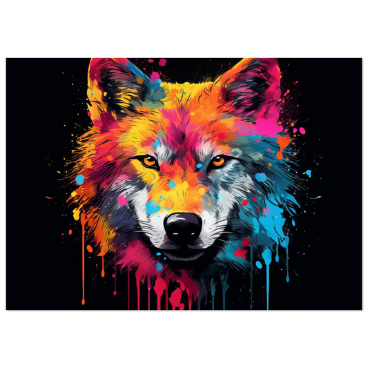 Wolf Wölfe Pop-Art (WILD33)
