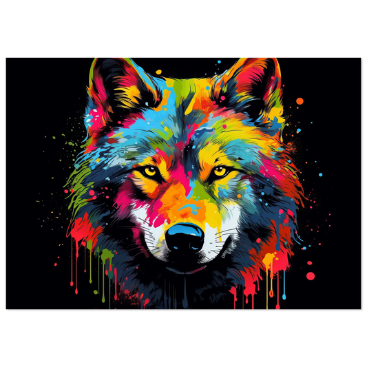 Wolf wolves pop art (WILD34)
