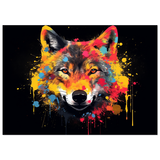 Wolf wolves pop art (WILD35)