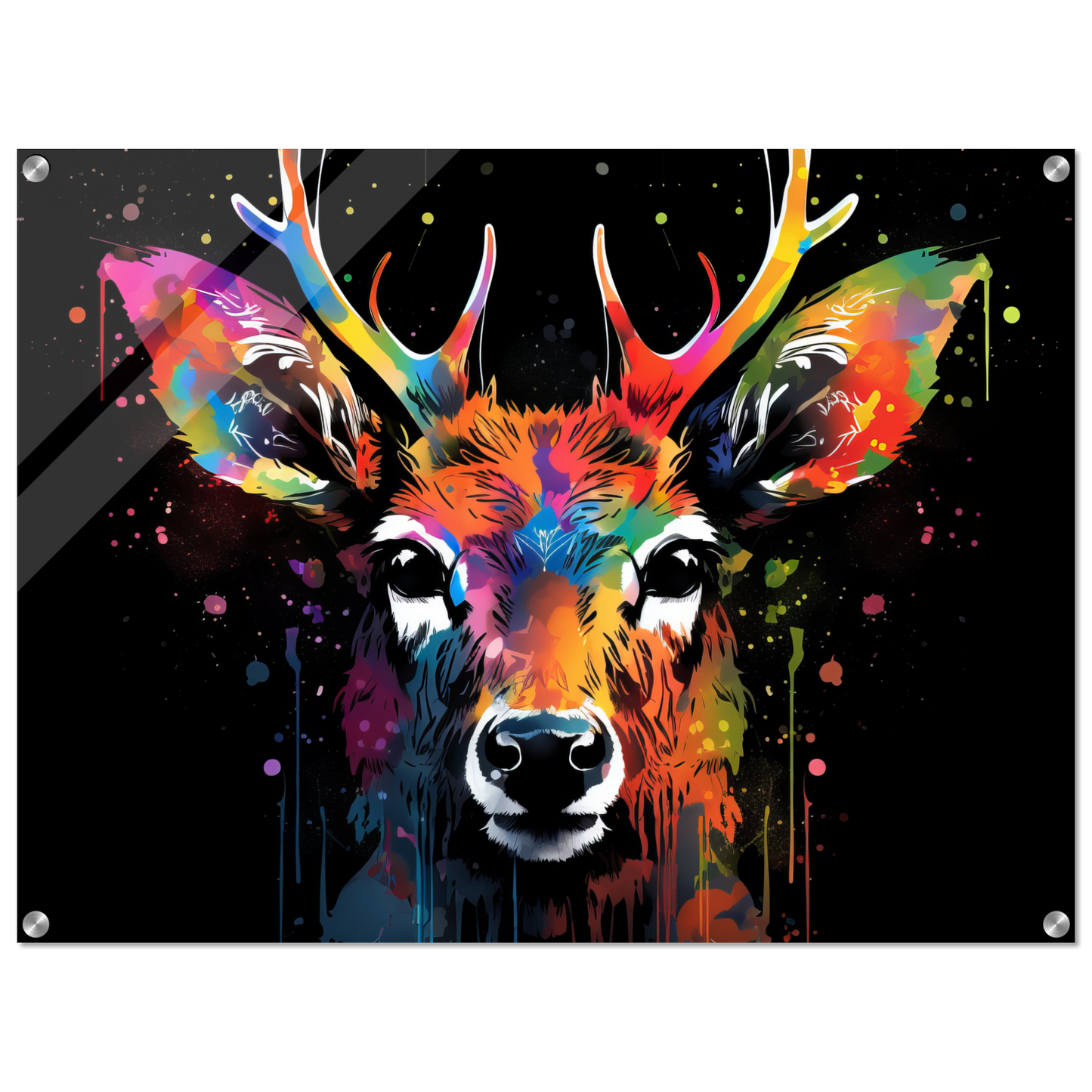 Reh Rehe Hirsch Hirsche Pop-Art (WILD42)