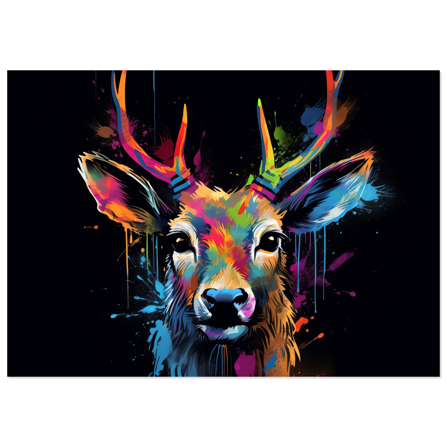 Reh Rehe Hirsch Hirsche Pop-Art (WILD44)