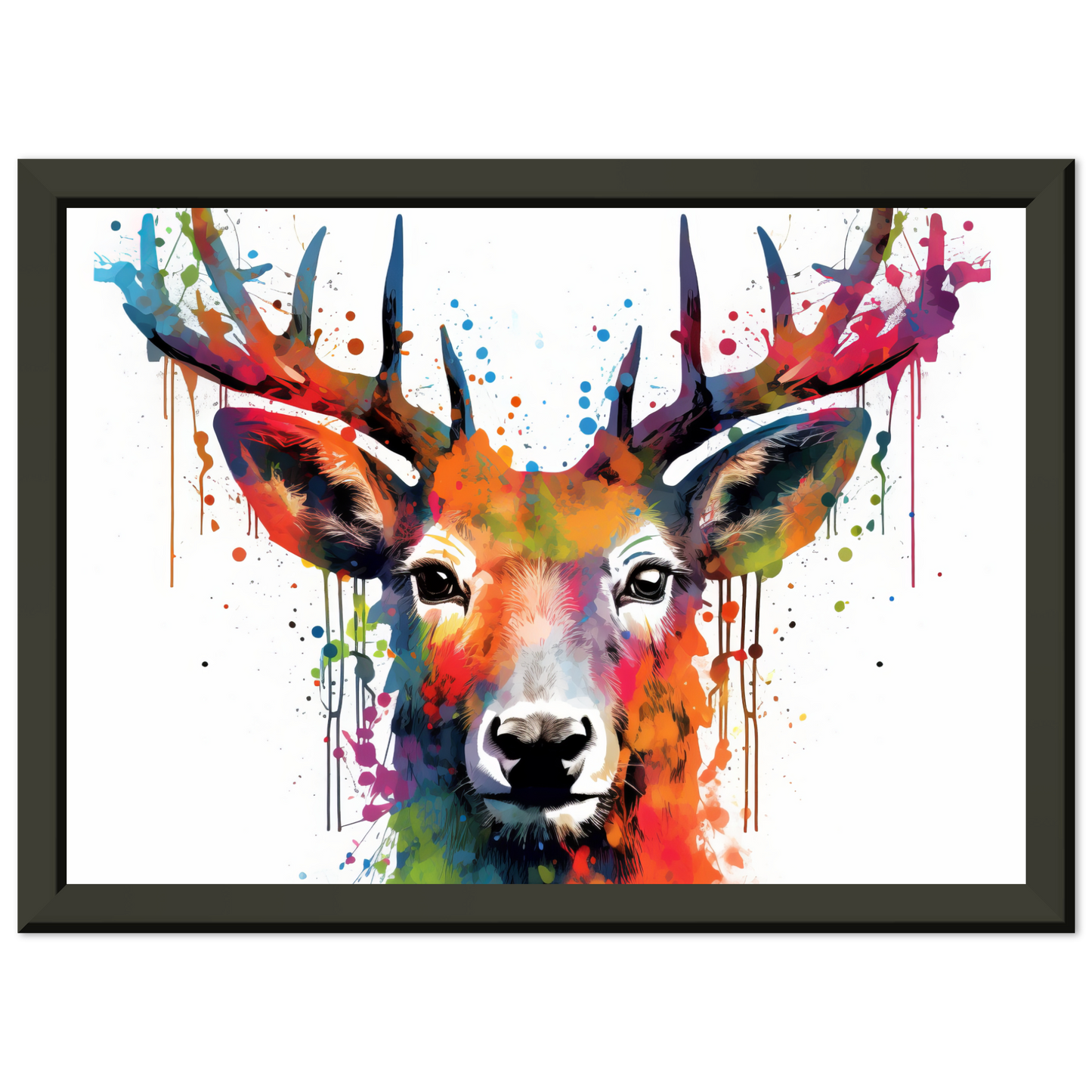 Roe deer stags pop art (WILD45)