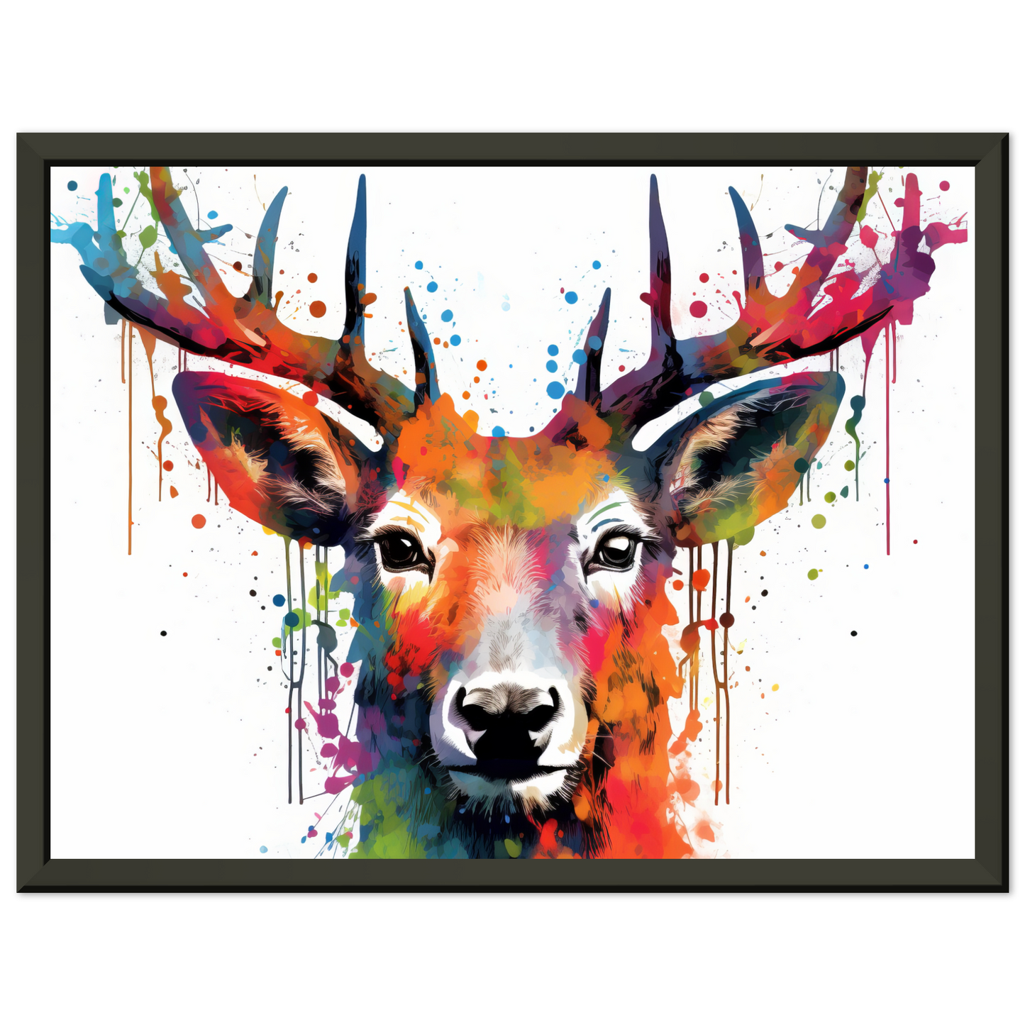 Roe deer stags pop art (WILD45)