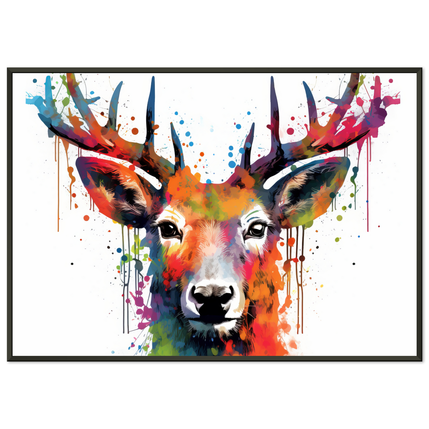 Roe deer stags pop art (WILD45)
