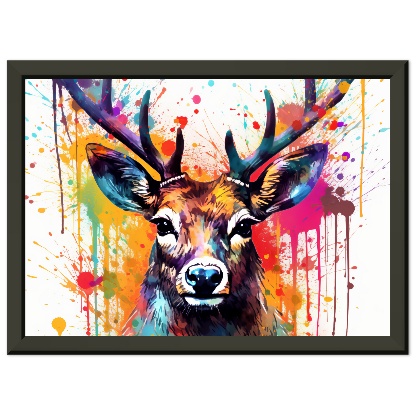 Roe deer stags pop art (WILD48)