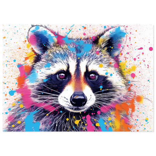 Raccoon raccoons pop art (WILD53)