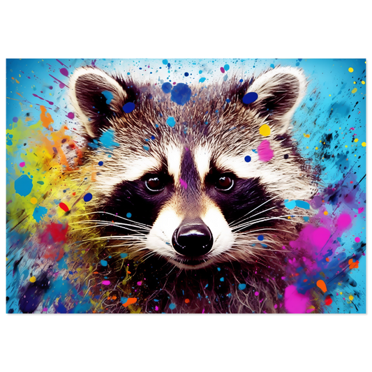 Raccoon raccoons pop art (WILD55)