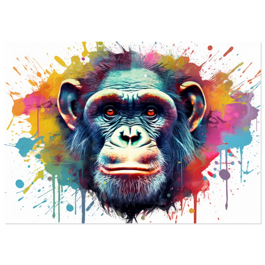 Chimpanzee monkey pop art (WILD65)