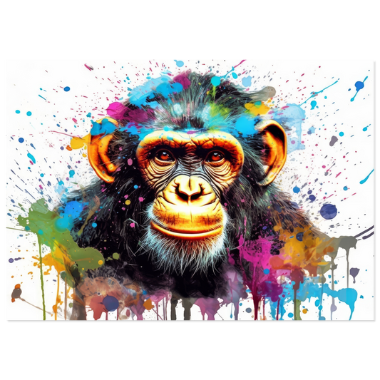 Chimpanzee monkey pop art (WILD67)