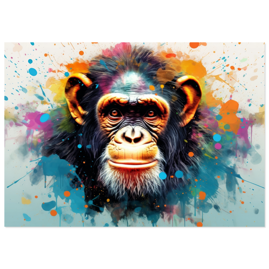 Chimpanzee monkey pop art (WILD68)