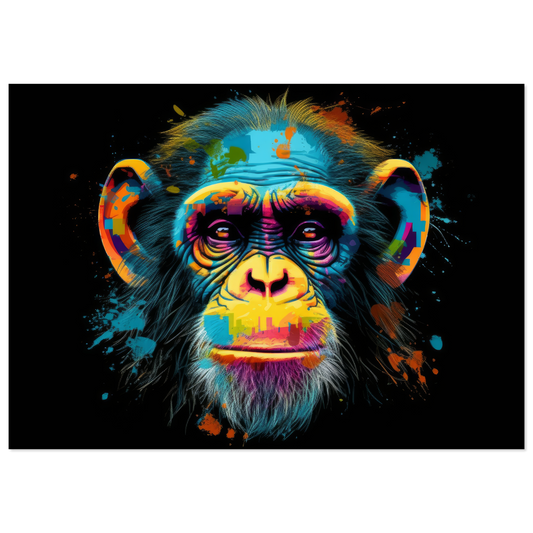 Chimpanzee monkey pop art (WILD69)