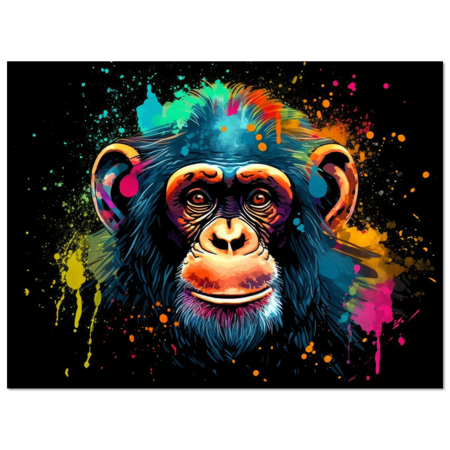 Chimpanzee monkey pop art (WILD70)
