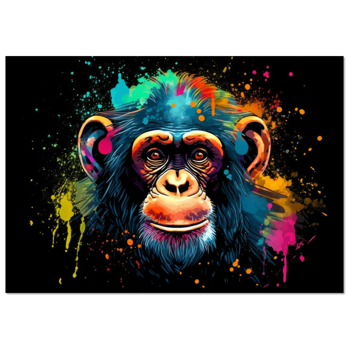 Chimpanzee monkey pop art (WILD70)