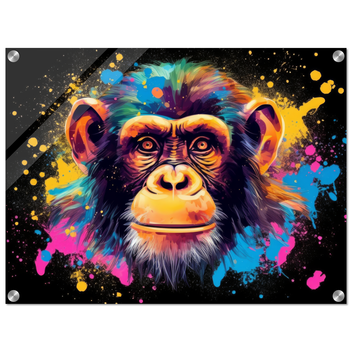 Schimpanse Affe Pop-Art (WILD72)