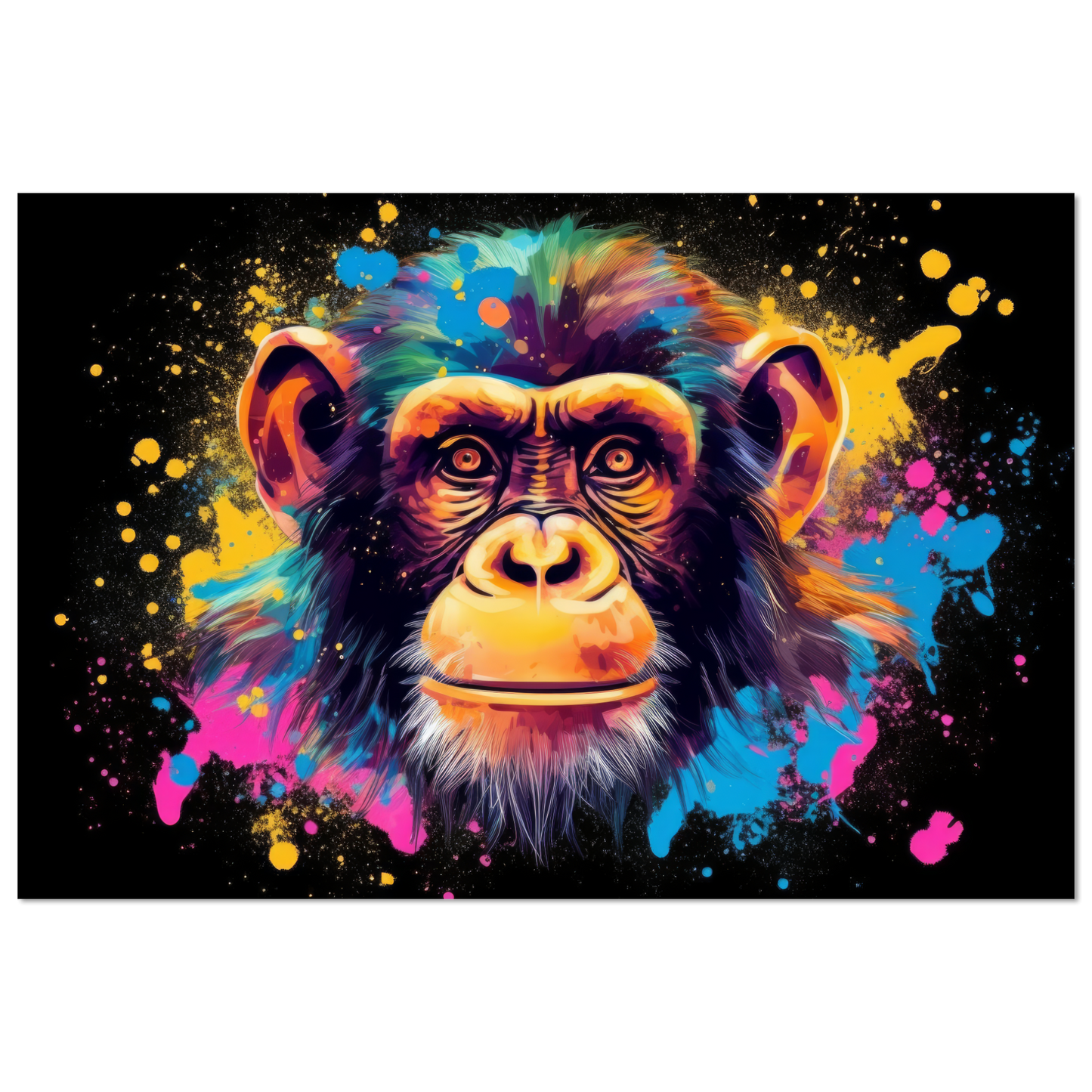 Schimpanse Affe Pop-Art (WILD72)