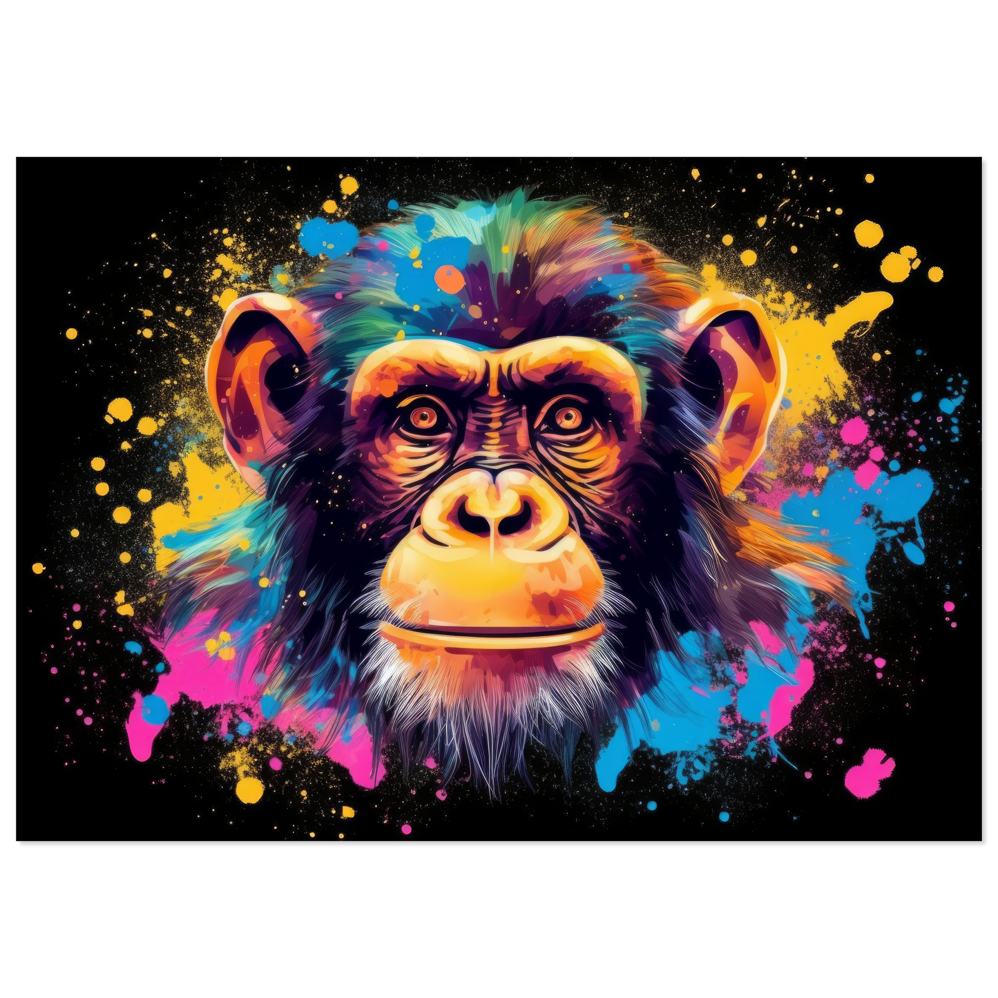 Schimpanse Affe Pop-Art (WILD72)
