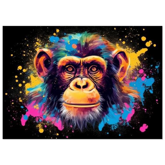 Chimpanzee monkey pop art (WILD72)