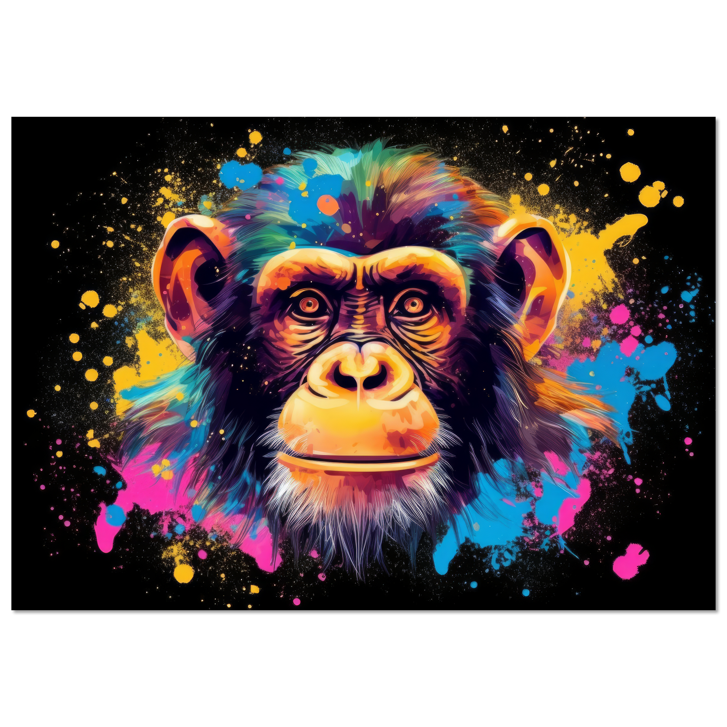 Schimpanse Affe Pop-Art (WILD72)