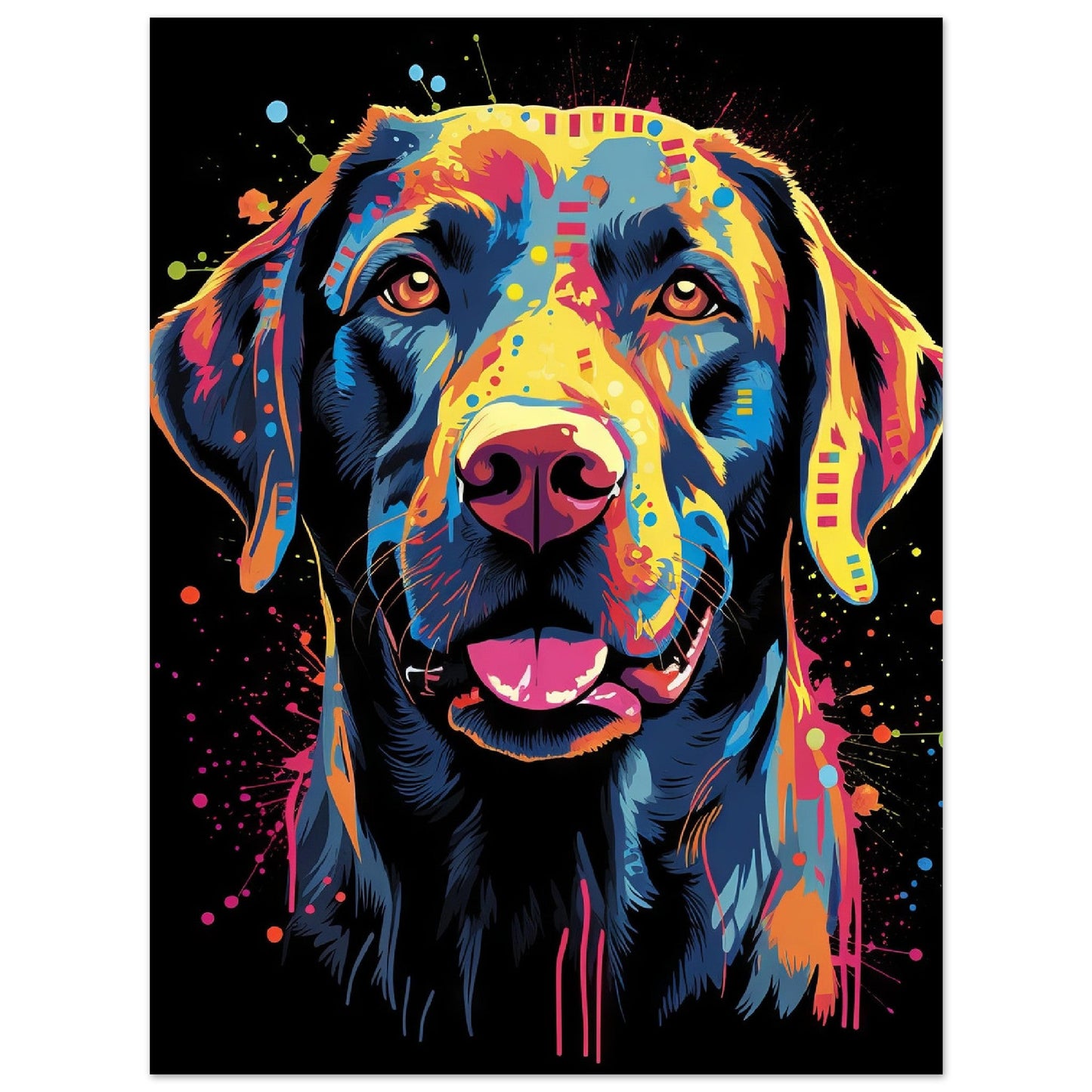 Labrador Hund Pop-Art (DOG02)