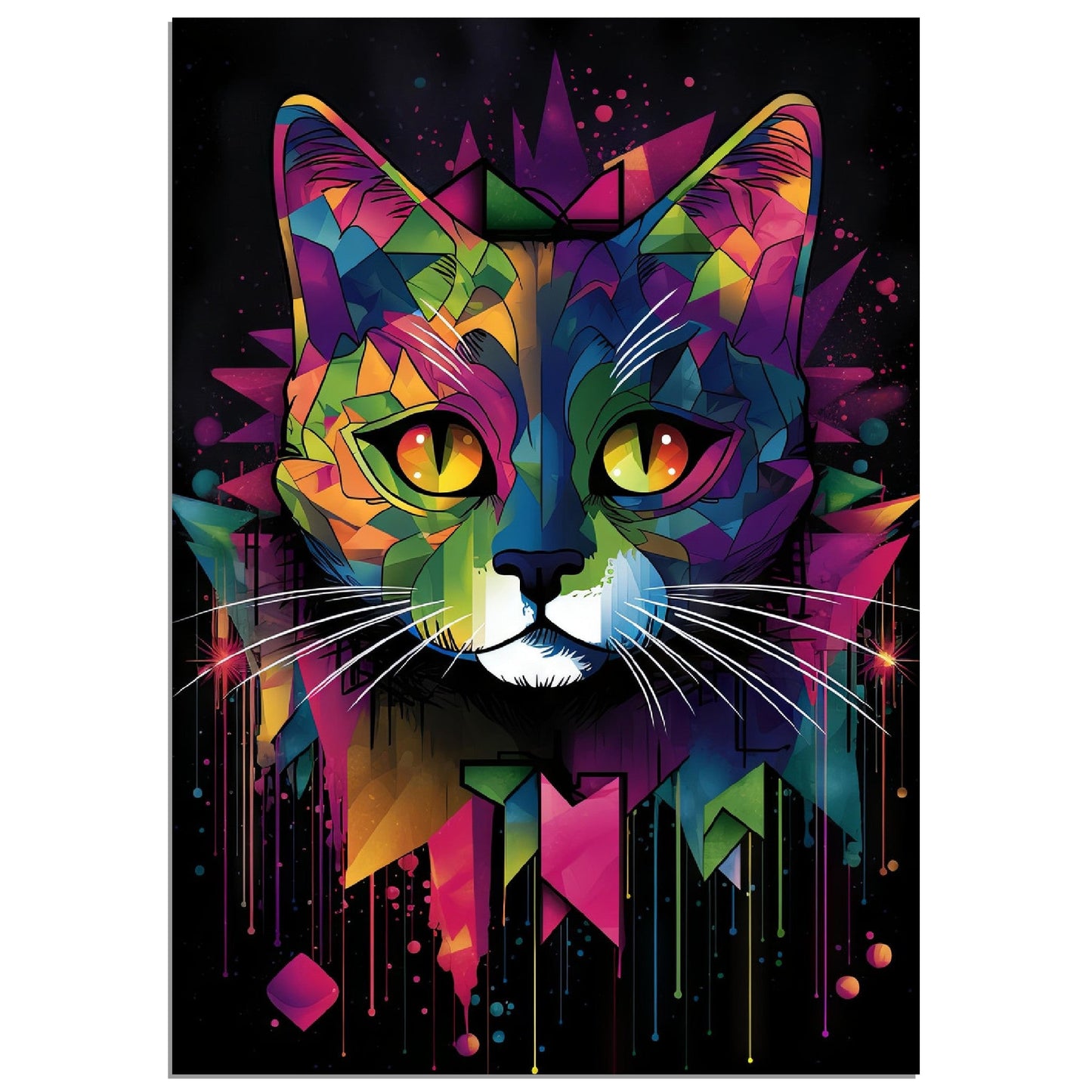 Domestic cat pop art (CAT03)