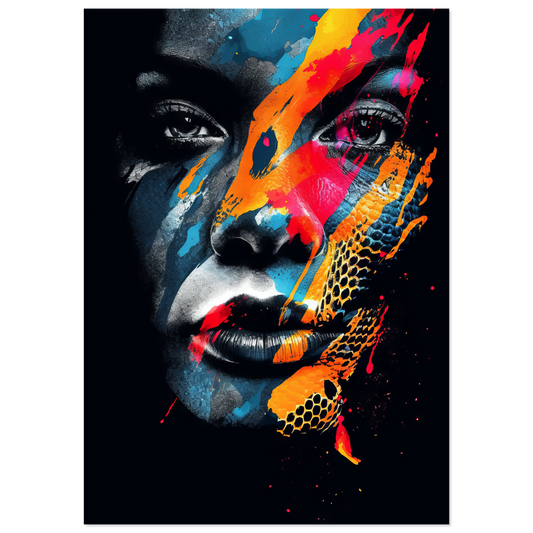Woman shed snake pop art (POP39)