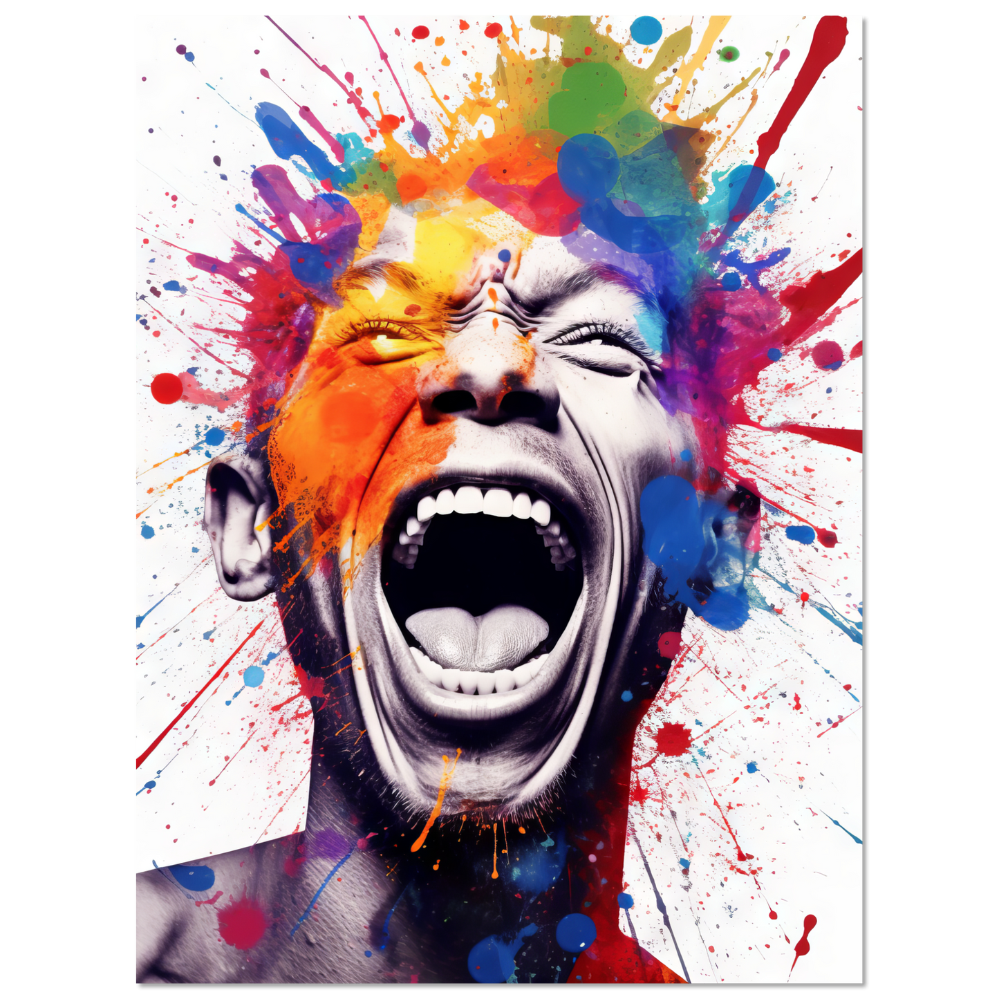 Mann schreit Pop-Art (POP42)