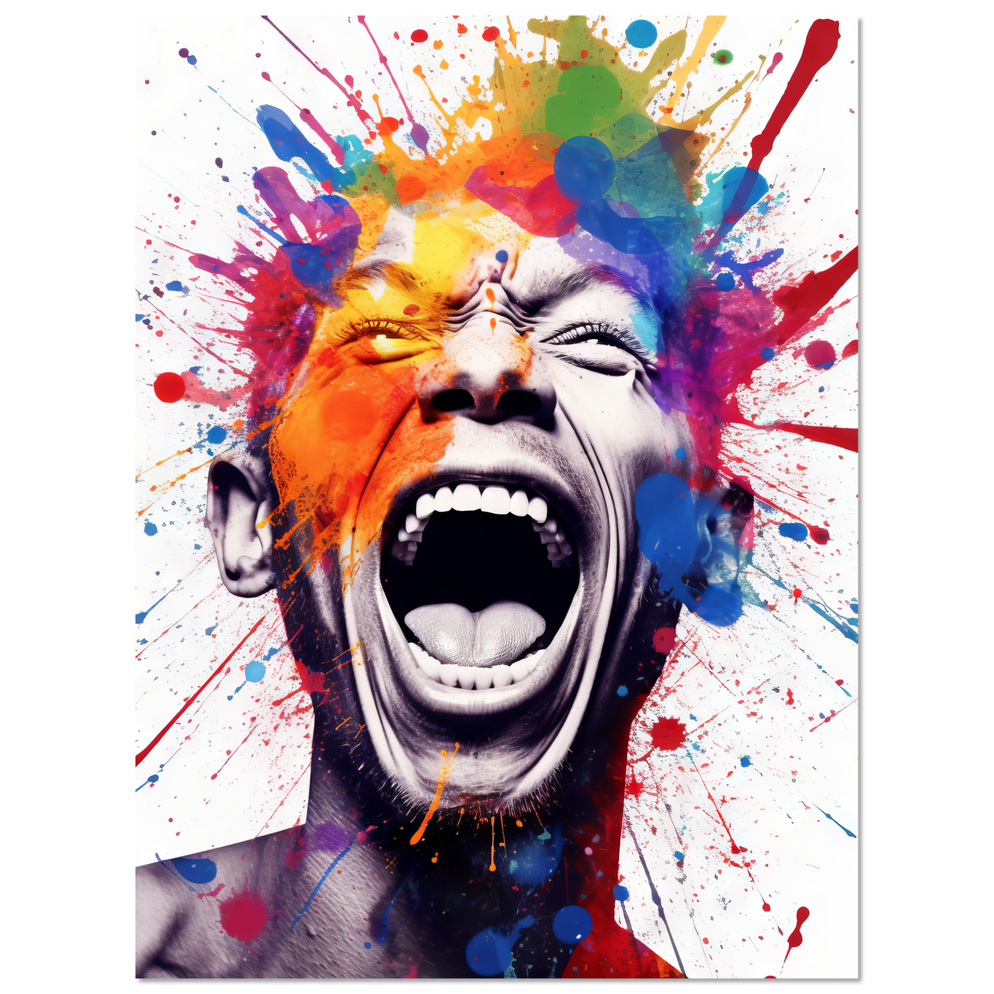 Mann schreit Pop-Art (POP42)