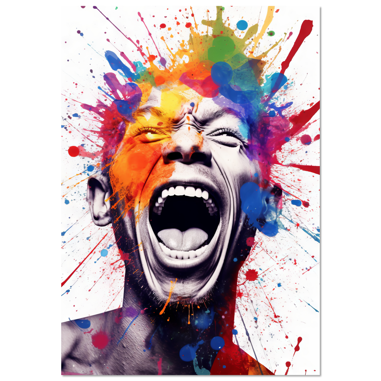 Mann schreit Pop-Art (POP42)