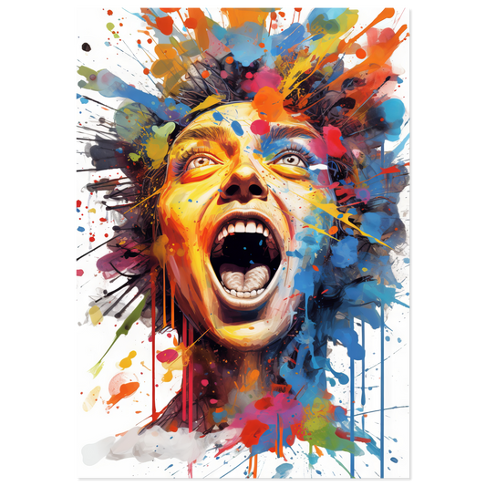 Woman screaming pop art (POP41)