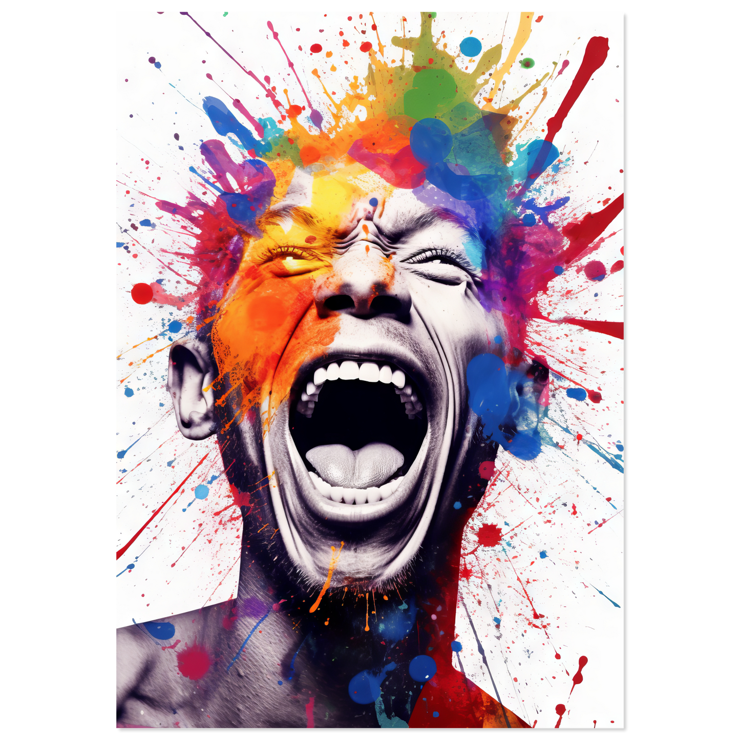 Mann schreit Pop-Art (POP42)